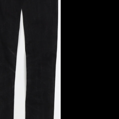 Denim Co Womens Black  Cotton Skinny Jeans Size 8 L30 in Regular Button