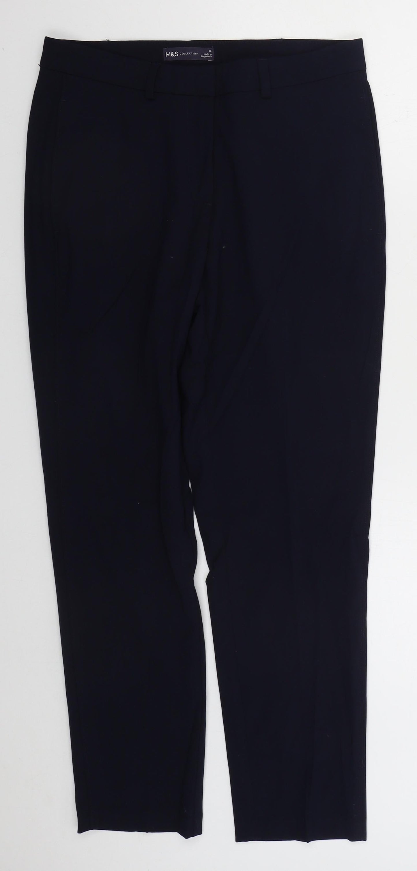 Womens UK Size 10 Marks and Spencer Regular Fit  Blue Trousers