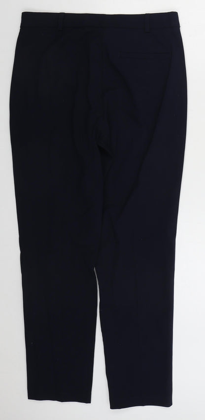 Womens UK Size 10 Marks and Spencer Regular Fit  Blue Trousers