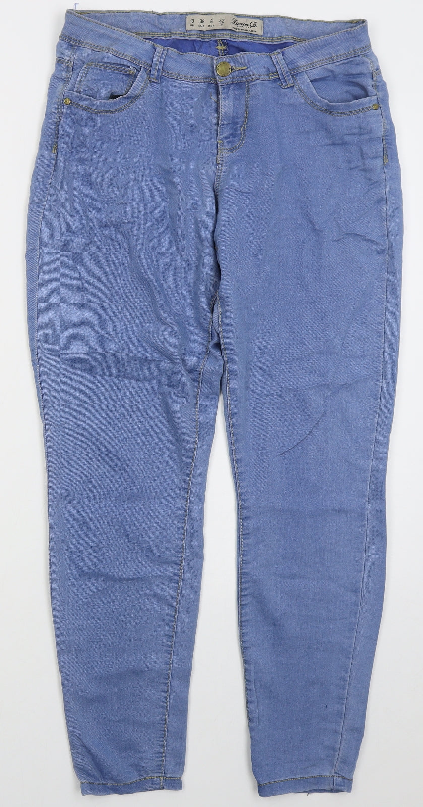 Denim Co Womens Blue  Cotton Jegging Jeans Size 10 L29 in Regular Button