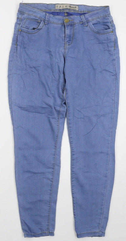 Denim Co Womens Blue  Cotton Jegging Jeans Size 10 L29 in Regular Button