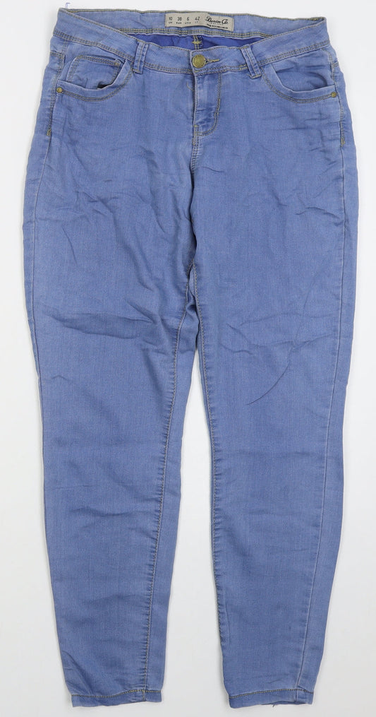 Denim Co Womens Blue  Cotton Jegging Jeans Size 10 L29 in Regular Button