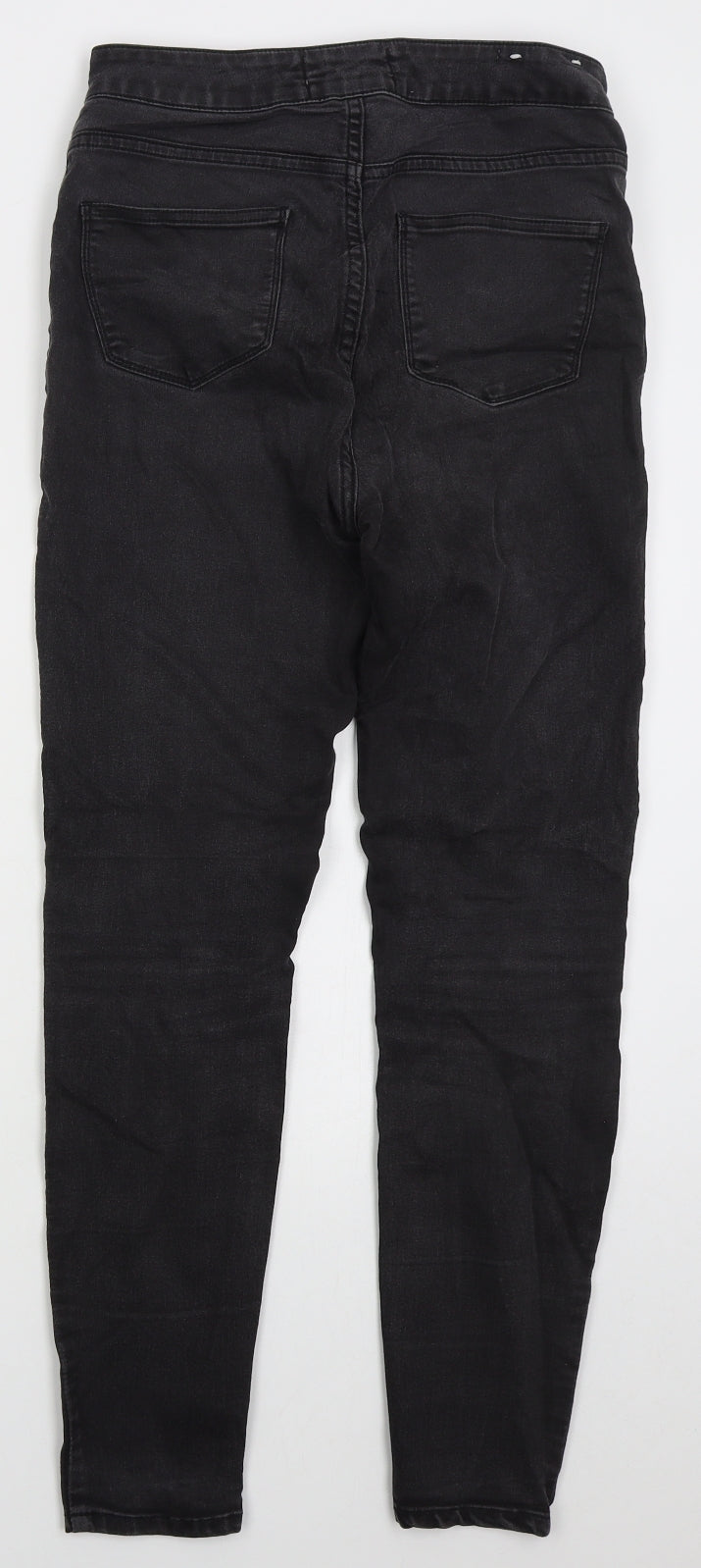New Look Womens Black  Cotton Skinny Jeans Size 10 L27 in Regular Button