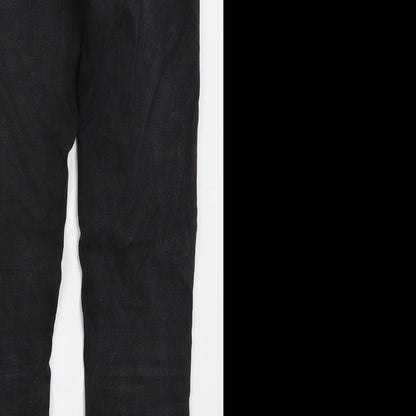 New Look Womens Black  Cotton Skinny Jeans Size 10 L27 in Regular Button