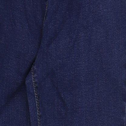 Damart Womens Blue  Cotton Skinny Jeans Size 12 L26 in Regular Button