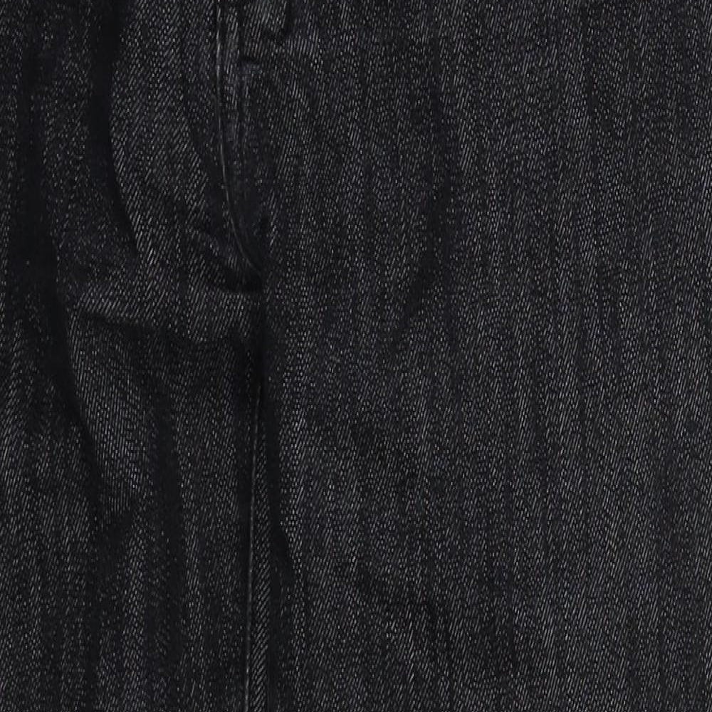 D&F Womens Black  Cotton Skinny Jeans Size 10 L26 in Regular Button