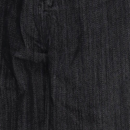 D&F Womens Black  Cotton Skinny Jeans Size 10 L26 in Regular Button