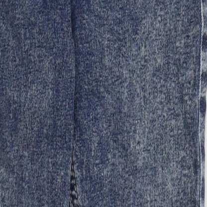 Topshop Womens Blue  Cotton Skinny Jeans Size 26 in L26 in Regular Button