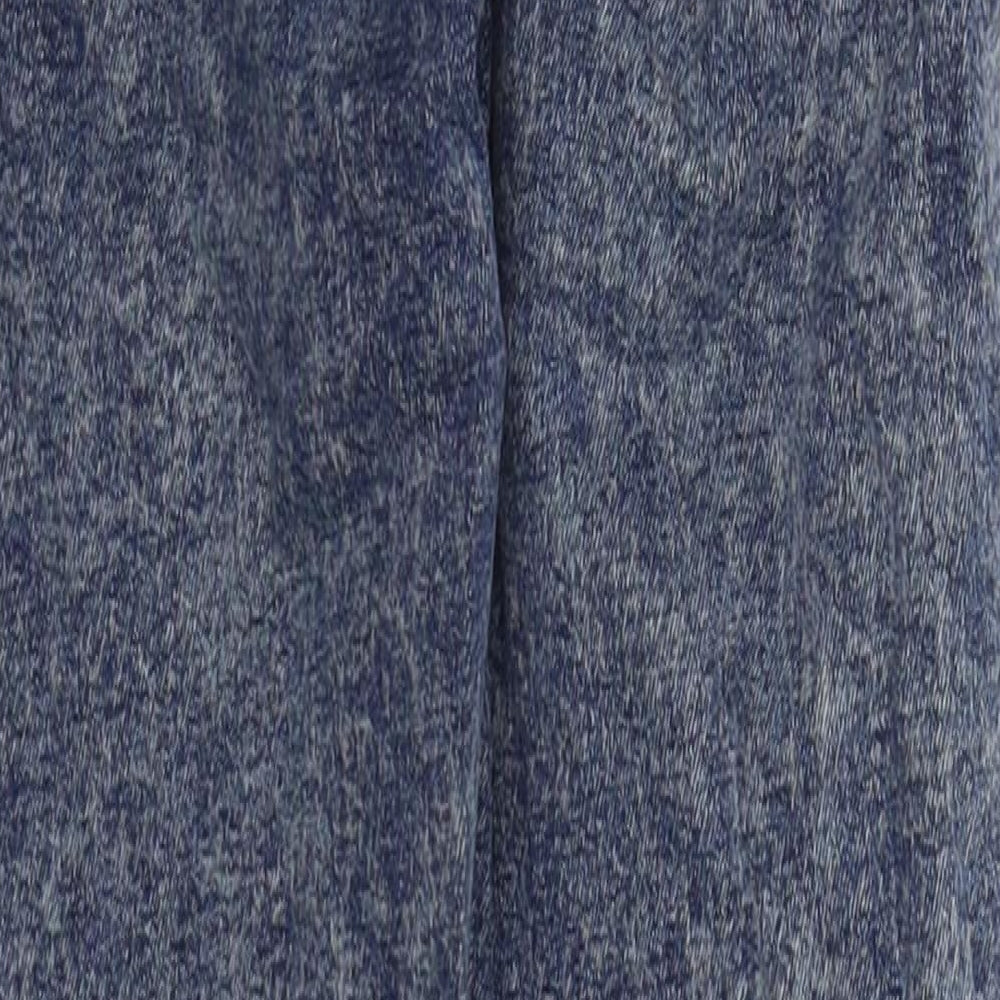 Topshop Womens Blue  Cotton Skinny Jeans Size 26 in L26 in Regular Button