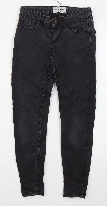 New Look Womens Black  Cotton Skinny Jeans Size 8 L22 in Regular Button