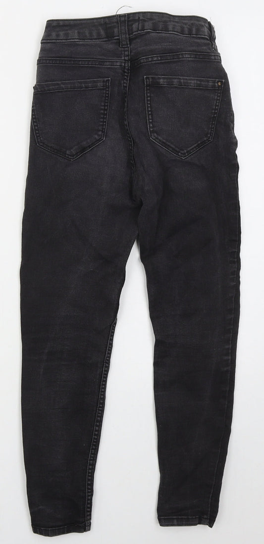 New Look Womens Black  Cotton Skinny Jeans Size 8 L22 in Regular Button