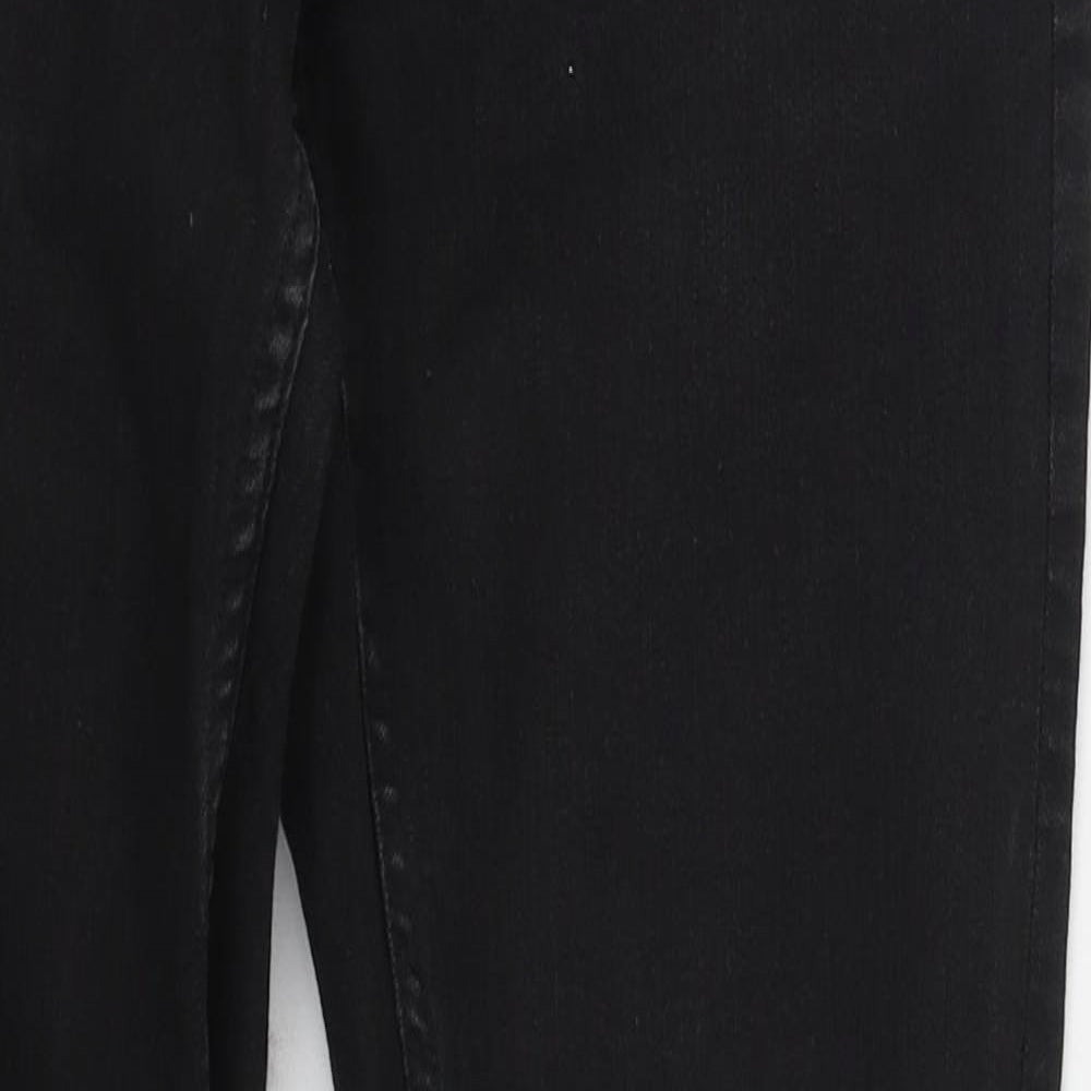 Denim Co Womens Black  Cotton Skinny Jeans Size 10 L29 in Regular Button
