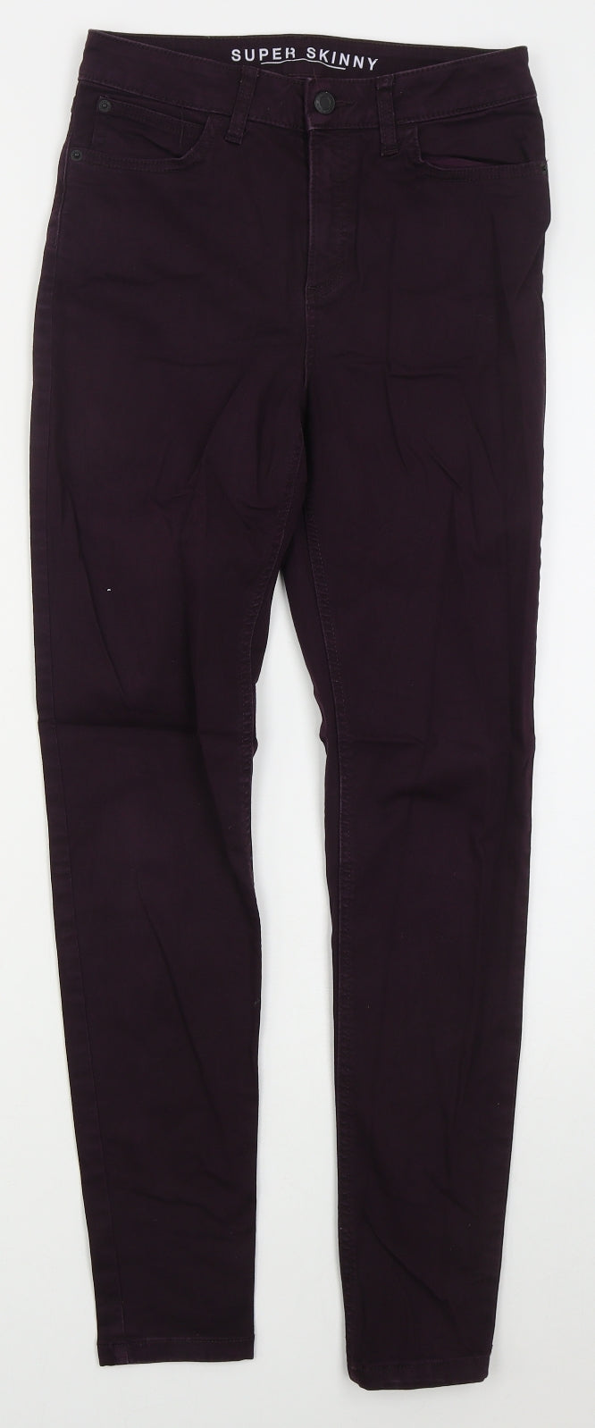 Womens UK Size 8 Marks and Spencer Regular Fit Skinny Purple Jeans