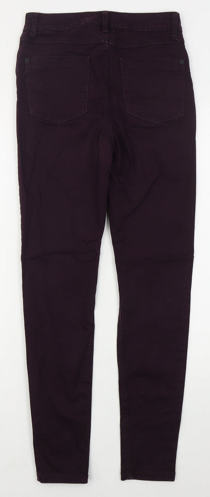 Womens UK Size 8 Marks and Spencer Regular Fit Skinny Purple Jeans
