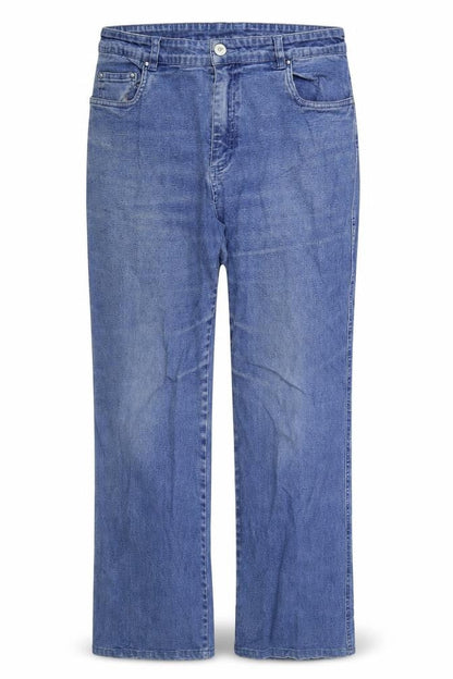 Greensource Womens Blue  Cotton Straight Jeans Size 32 in L28 in Regular Button