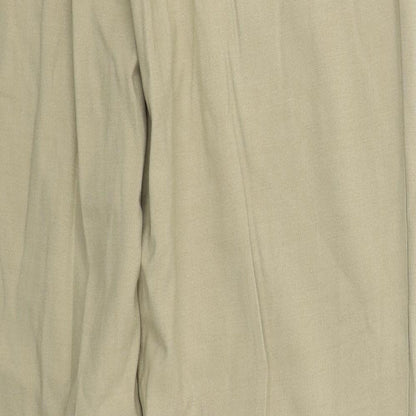 NEXT Womens Beige  Polyester Trousers  Size 14 L30 in Regular Button