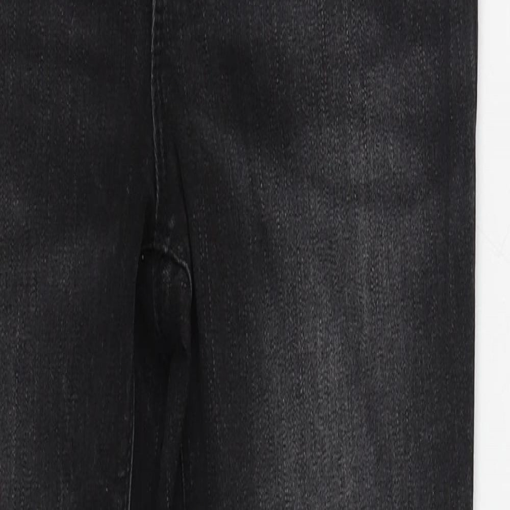 Denim Co Womens Black  Cotton Skinny Jeans Size 10 L29 in Regular Button