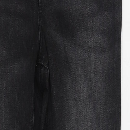 Denim Co Womens Black  Cotton Skinny Jeans Size 10 L29 in Regular Button