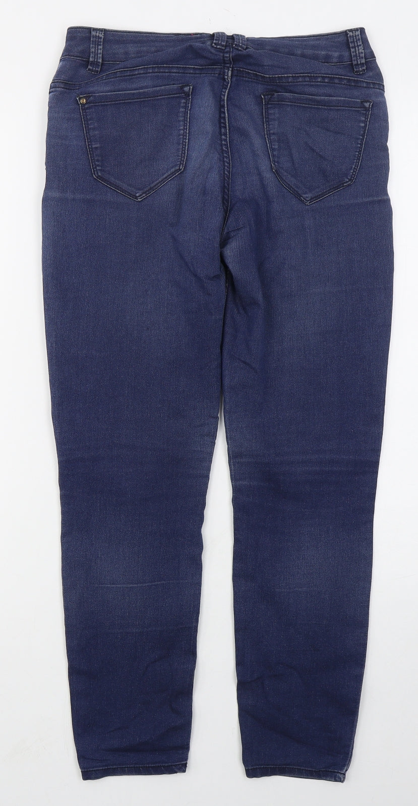 New Look Womens Blue  Cotton Skinny Jeans Size 8 L26 in Regular Button