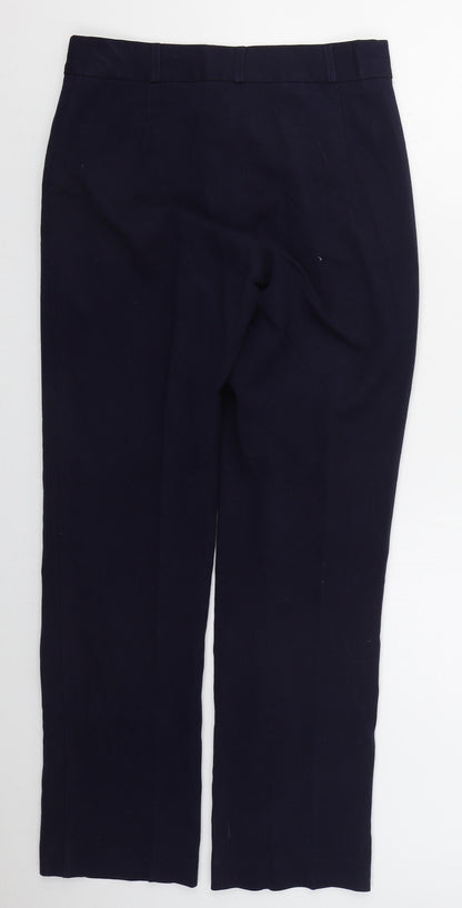 Gentilo Womens Blue  Polyester Trousers  Size 10 L29.5 in Regular Button