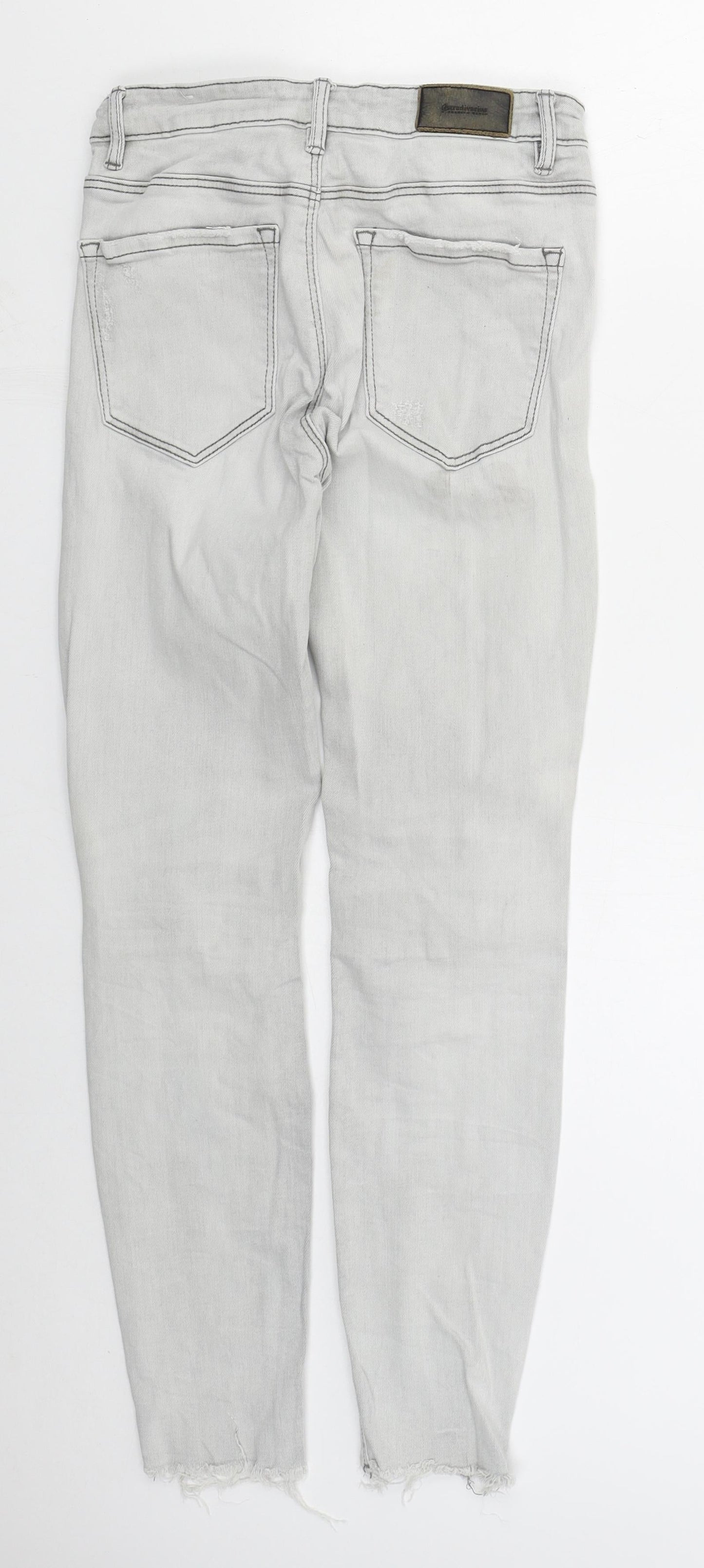 Womens UK Size 10 Stradivarius Regular Fit Skinny Grey Jeans