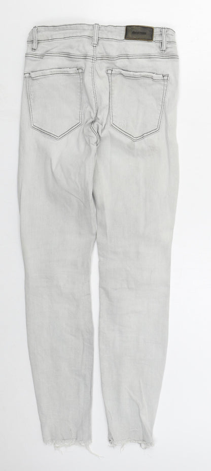 Womens UK Size 10 Stradivarius Regular Fit Skinny Grey Jeans