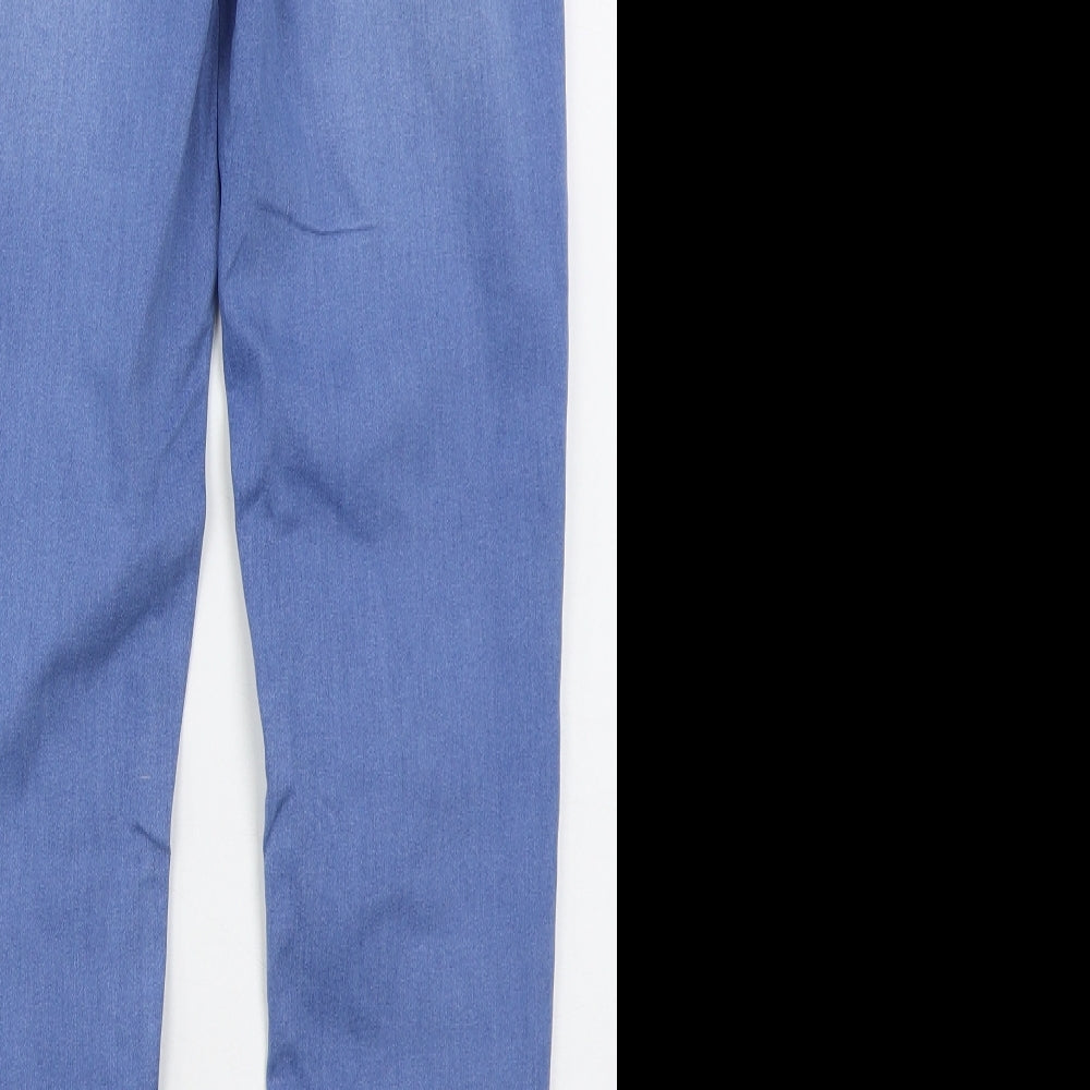 Peacocks Womens Blue  Cotton Skinny Jeans Size 10 L29 in Regular Button