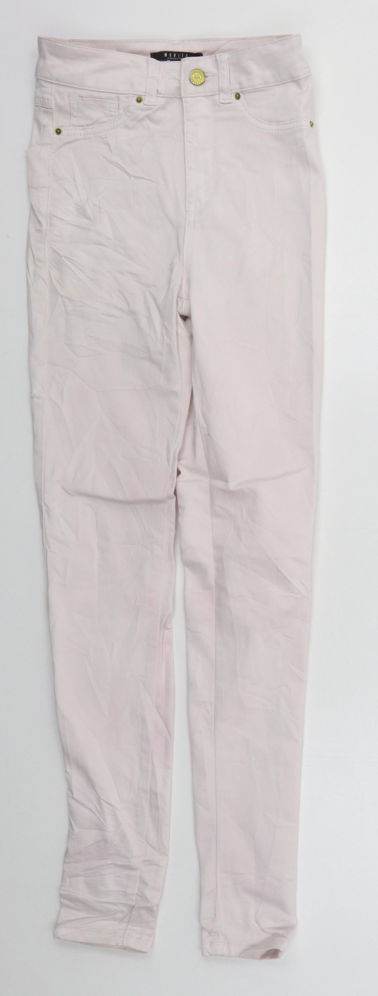 Womens UK Size 24 in Mohito Regular Fit Skinny Pink Jeans