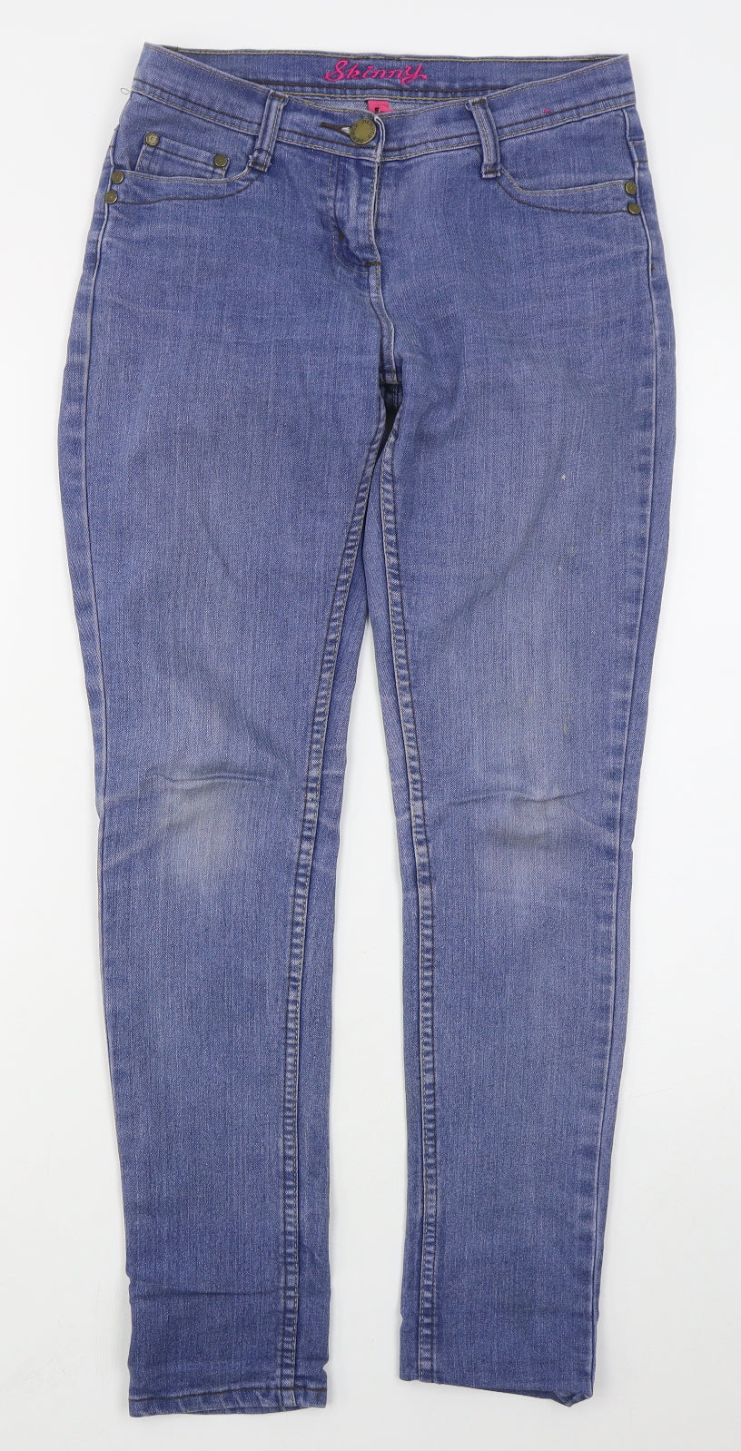 Denim Co Womens Blue  Cotton Skinny Jeans Size 8 L30 in Regular Button