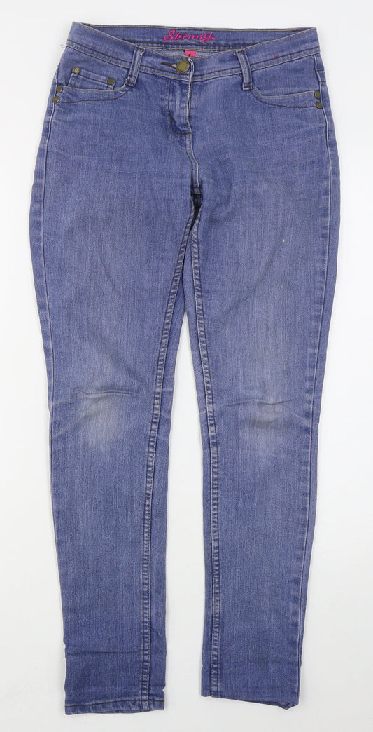 Denim Co Womens Blue  Cotton Skinny Jeans Size 8 L30 in Regular Button