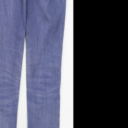 Denim Co Womens Blue  Cotton Skinny Jeans Size 8 L30 in Regular Button