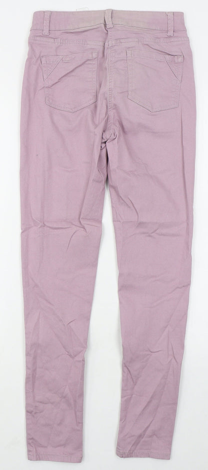 NEXT Womens Pink  Cotton Skinny Jeans Size 6 L29 in Regular Button