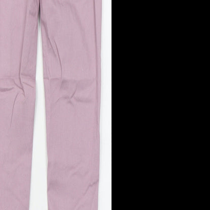 NEXT Womens Pink  Cotton Skinny Jeans Size 6 L29 in Regular Button