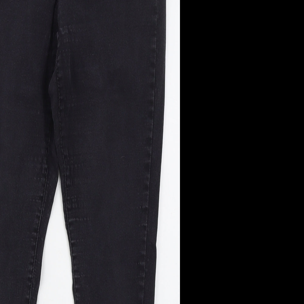 Denim Co Womens Black  Cotton Skinny Jeans Size 16 L28 in Regular Button