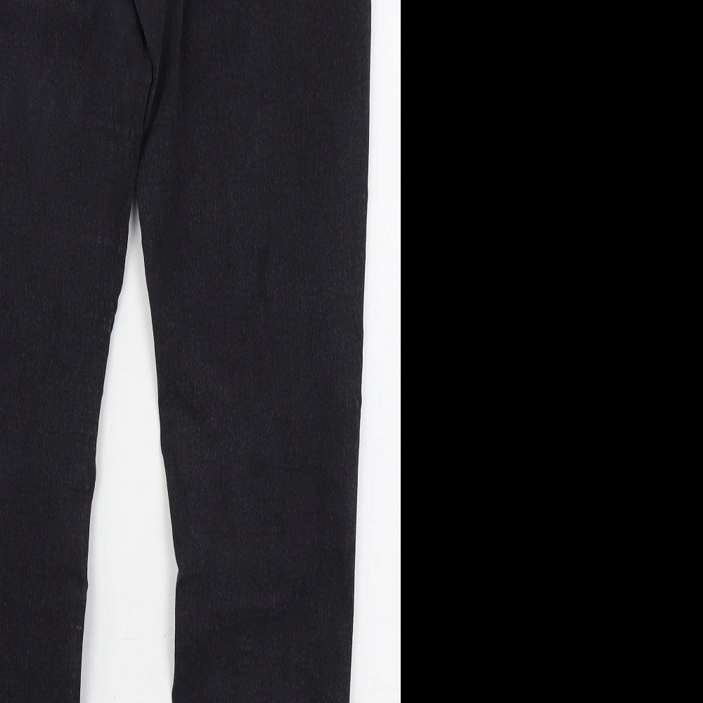 Denim Co Womens Black  Cotton Skinny Jeans Size 16 L28 in Regular Button