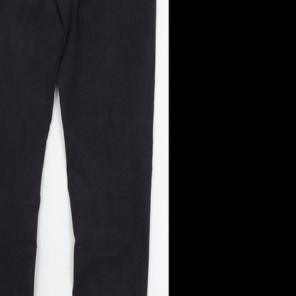 Denim Co Womens Black  Cotton Skinny Jeans Size 16 L28 in Regular Button