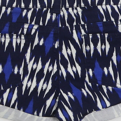 H&M Girls Blue Striped Cotton Hot Pants Shorts Size 11 Years  Regular Zip