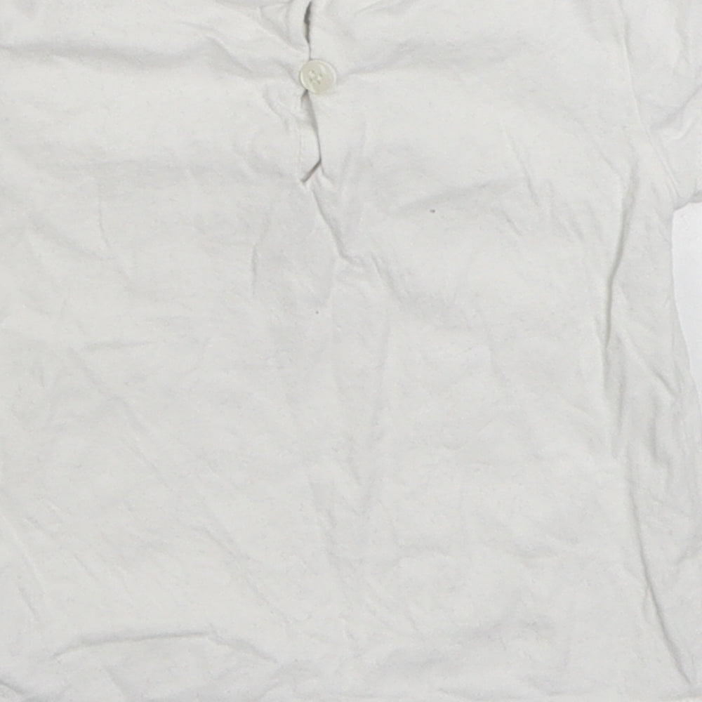 NEXT  White  100% Cotton Basic T-Shirt Size 6-9 Months Round Neck Pullover