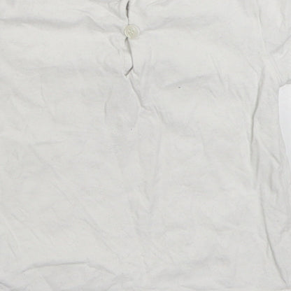 NEXT  White  100% Cotton Basic T-Shirt Size 6-9 Months Round Neck Pullover
