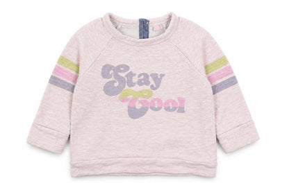 NEXT Girls Pink Striped 100% Cotton Pullover Jumper Size 9-12 Months  Button