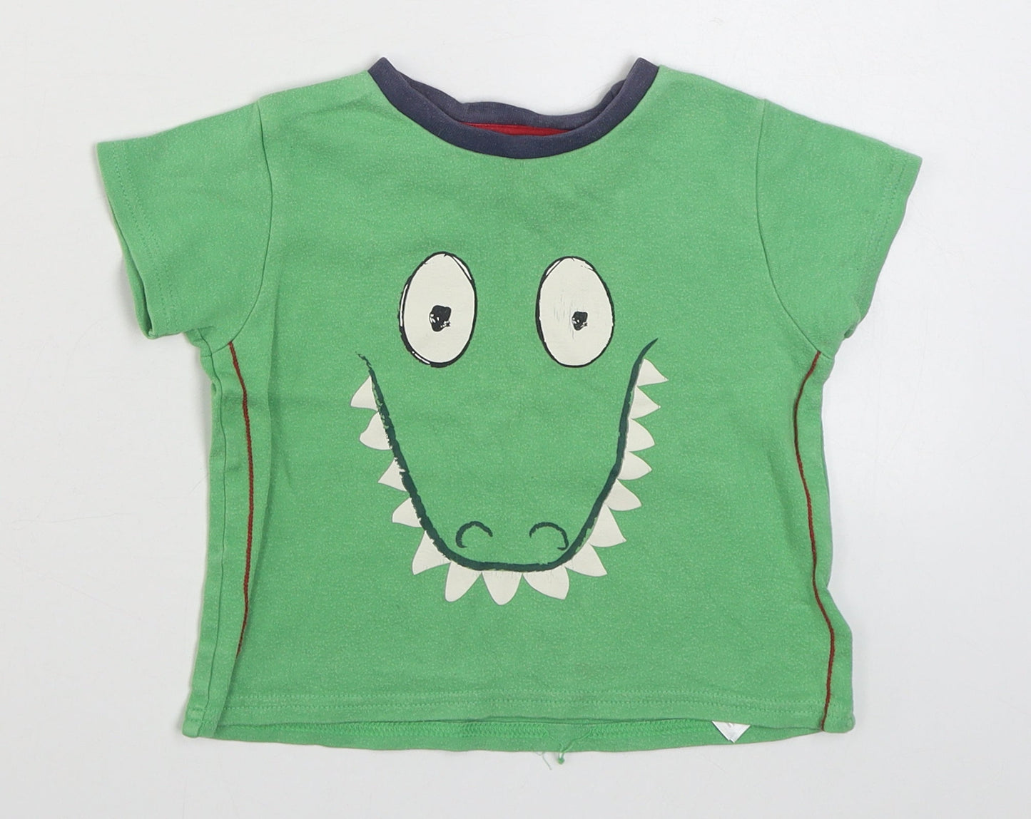 Ladybird Boys Green  100% Cotton Basic T-Shirt Size 12-18 Months Round Neck Pullover