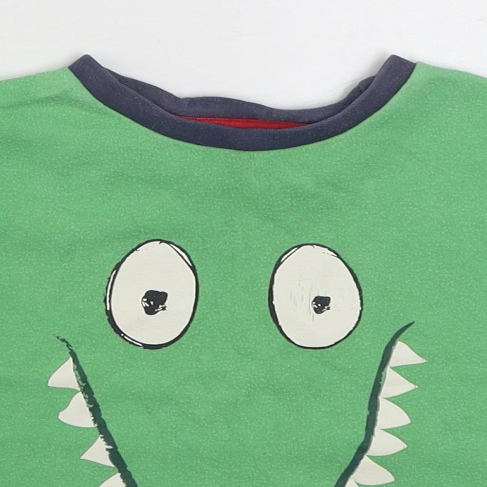 Ladybird Boys Green  100% Cotton Basic T-Shirt Size 12-18 Months Round Neck Pullover