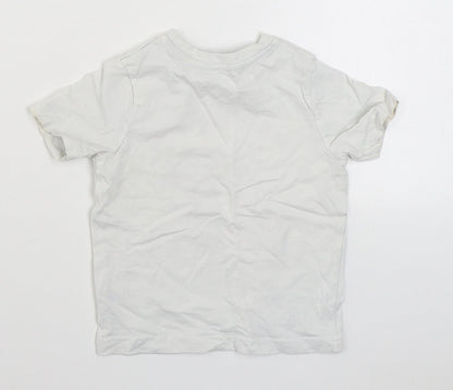 George Boys White  100% Cotton Basic T-Shirt Size 12-18 Months Round Neck Pullover