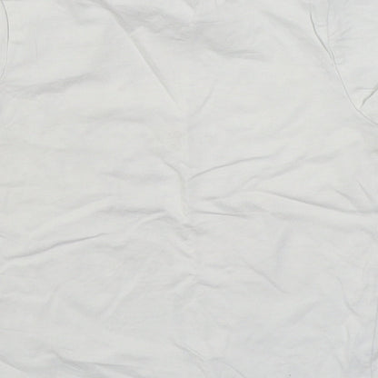 George Boys White  100% Cotton Basic T-Shirt Size 12-18 Months Round Neck Pullover