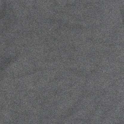 Burton Menswear Mens Grey Round Neck Striped Acrylic Pullover Jumper Size L