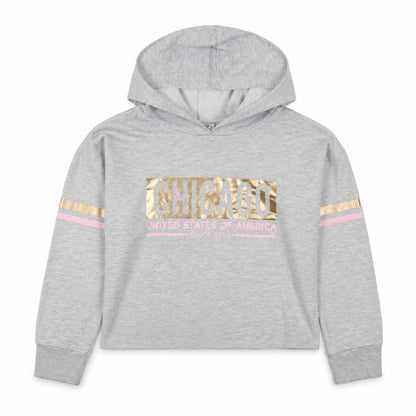 Primark Girls Grey  Polyester Pullover Hoodie Size 9-10 Years  Pullover