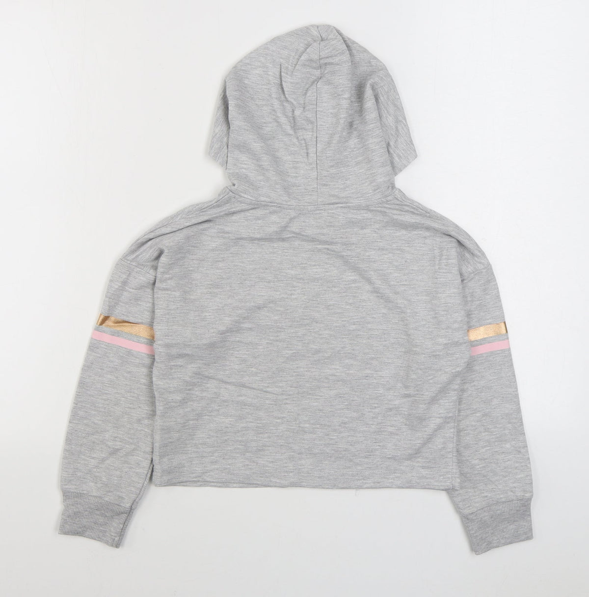 Primark Girls Grey  Polyester Pullover Hoodie Size 9-10 Years  Pullover