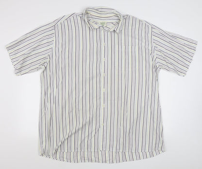 Mens UK Size 2XL Ben Harbour Multicoloured  Button-Up Short Sleeve Casual Shirt