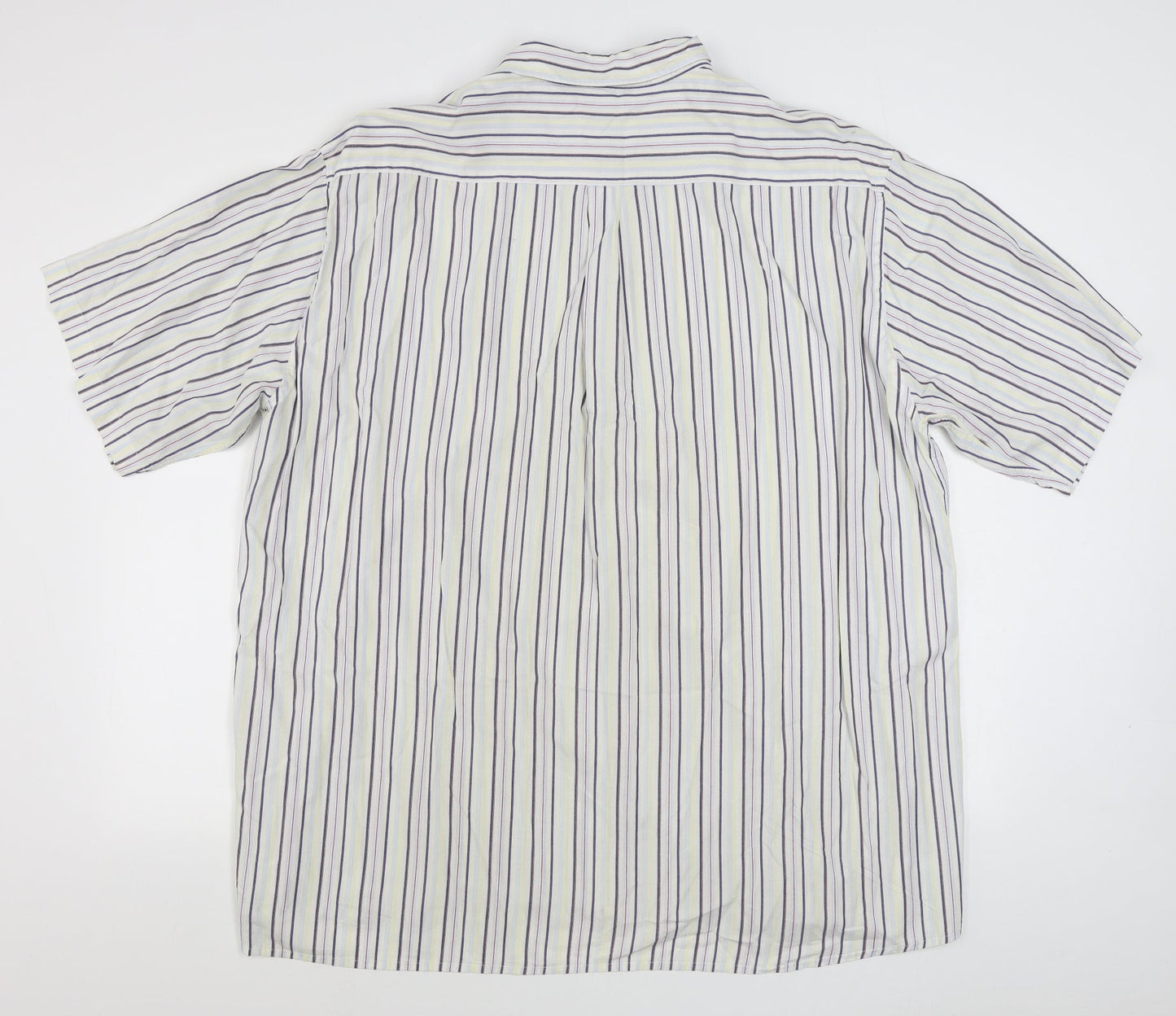 Mens UK Size 2XL Ben Harbour Multicoloured  Button-Up Short Sleeve Casual Shirt