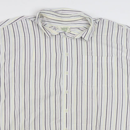 Mens UK Size 2XL Ben Harbour Multicoloured  Button-Up Short Sleeve Casual Shirt